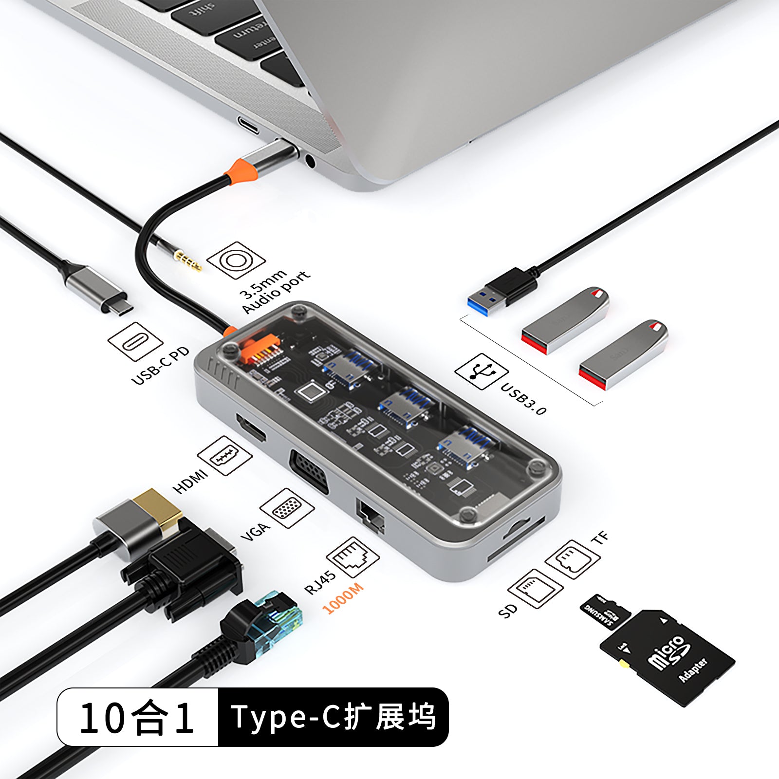 10-in-1 USB-C Docking Station ✨ Dual 4K HDMI + VGA 💥 1000M Ethernet & 100W PD Charging 🌟 3 USB 3.0/SD/TF/3.5mm Audio 🌐 MacBook/Dell/HP/Lenovo/Surface 🔥 #WFHEssentials #TechHack 10-in-1 USB-C Docking Station ✨ Dual 4K HDMI + VGA 💥 1000M Ethernet & 100W PD Charging 🌟 3 USB 3.0/SD/TF/3.5mm Audio 🌐 MacBook/Dell/HP/Lenovo/Surface 🔥 #WFHEssentials #TechHack